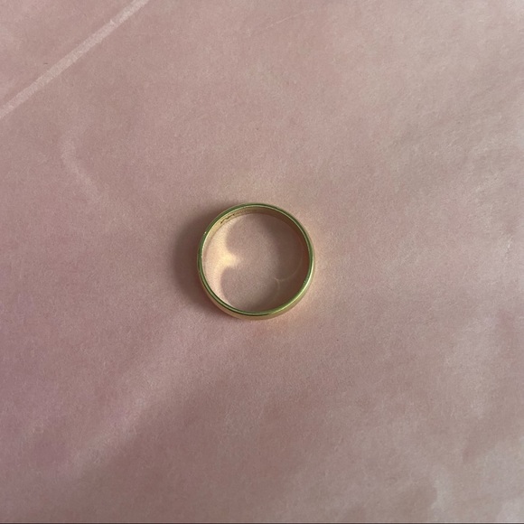 18k Gold Wedding Engagement Ring Band I Love You Engraved - Picture 2 of 7